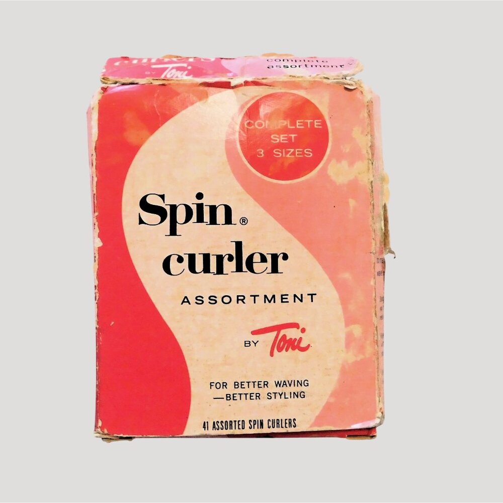 Toni Spin Curlers 3 Assorted Sizes Vintage Set Curlers Papers Perm Tool - Picture 1 of 10